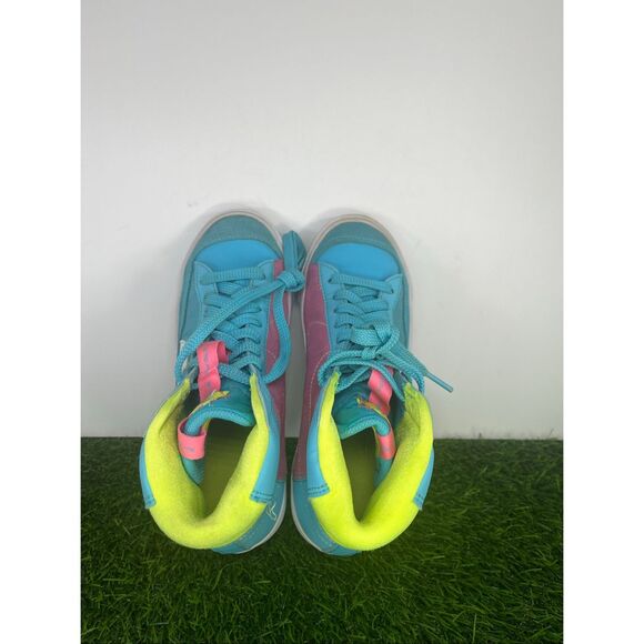 Nike Blazer Mid ’77 DQ6084-400 Youth 4Y Women’s 5.5 Blue Pink Volt - Picture 5 of 8